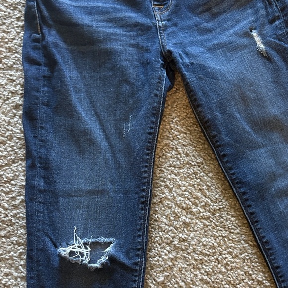 Hudson Jeans Classic Blue Ripped Skinny Denim Jeans Full length frayed hem - Picture 4 of 12